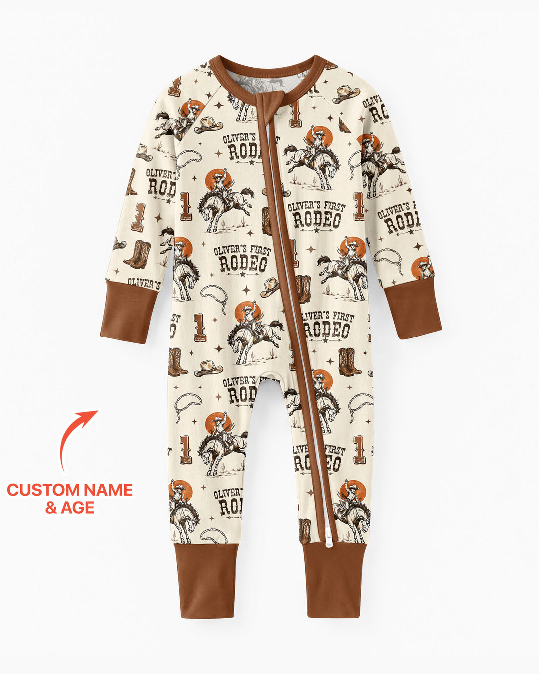Custom Name Birthday Rodeo Bamboo Convertible Zippy