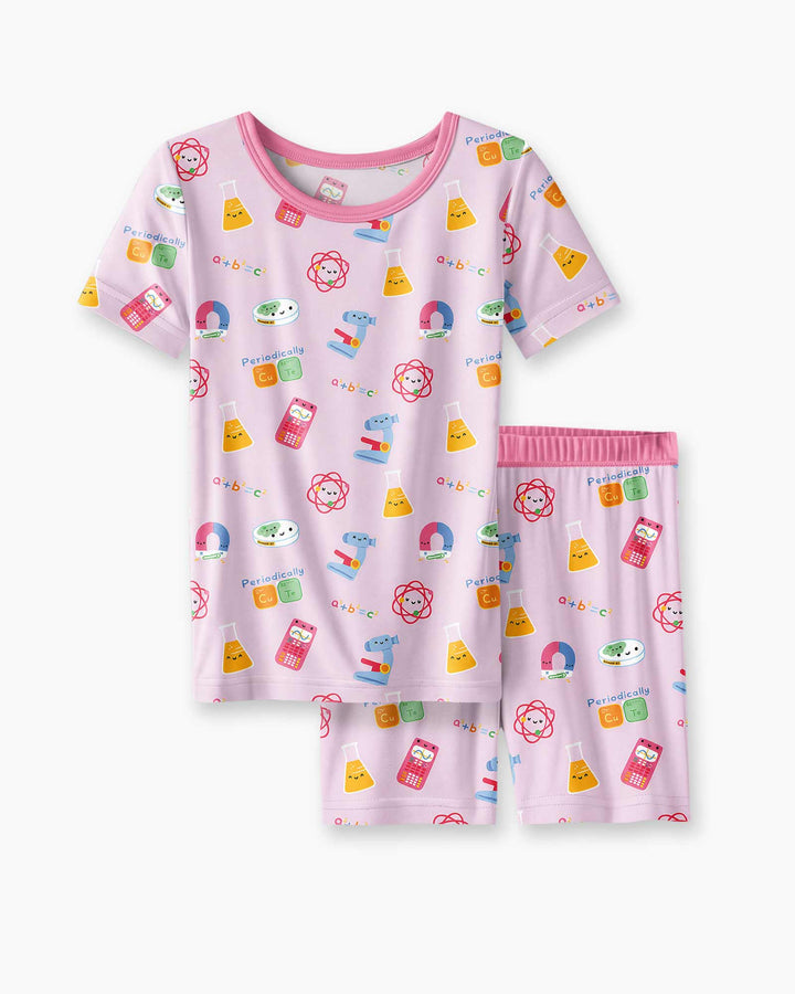 Scientist Lover Family Matching Bamboo Two Piece Short Sleeve Shorts Pajama Set