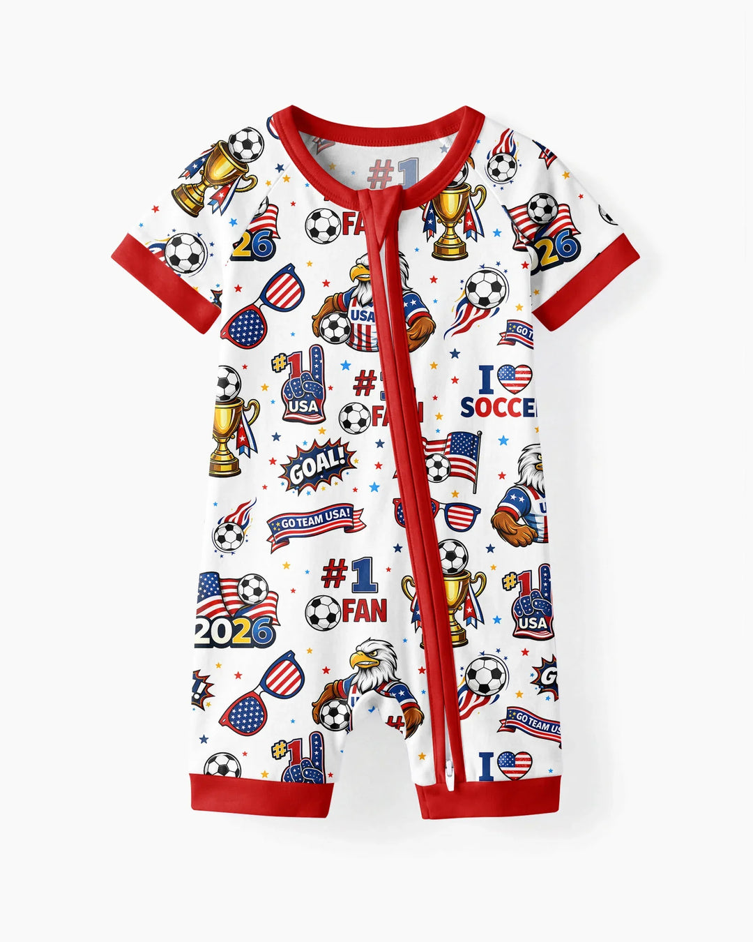 USA Soccer 2026 Party Bamboo Shorty Zippy