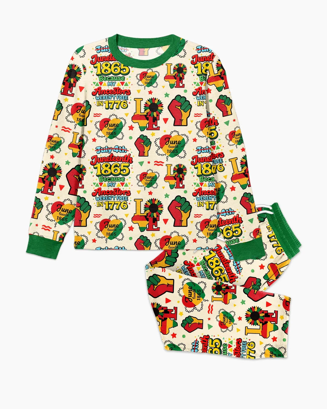 Juneteenth 1865 Because My Ancestors Weren't Free In 1776 Bamboo Men's Pajama Set