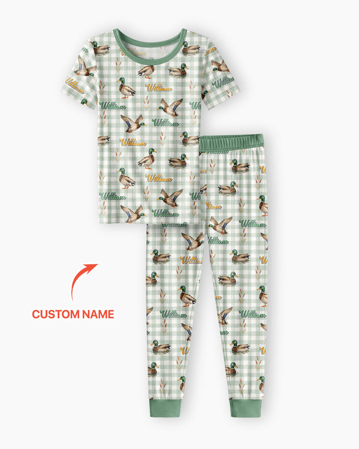 CUSTOM Template Bamboo Two Piece Short Sleeve Pyjamas Set