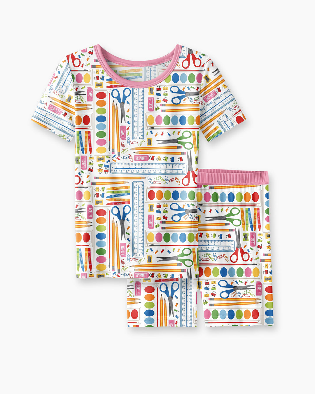 Craft Corner Bamboo Two Piece Short Sleeve Shorts Pajama Set