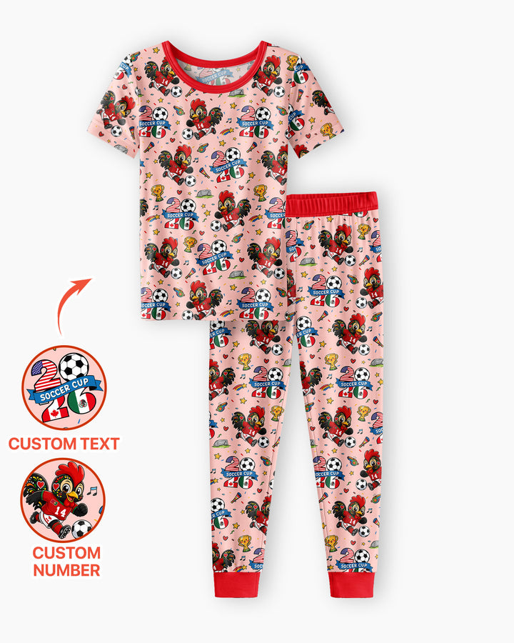 We Are The Champions Soccer Cup 2026 Bamboo Two Piece Short Sleeve Pajama Set
