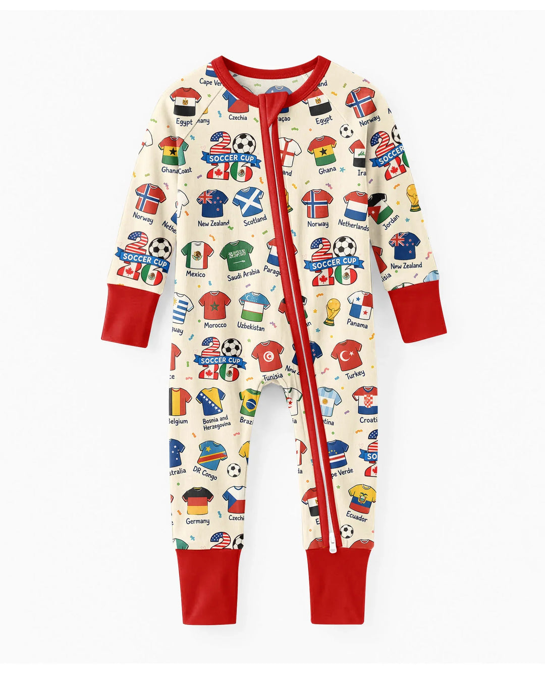 2026 Soccer World Jersey Flag Bamboo Convertible Zippy