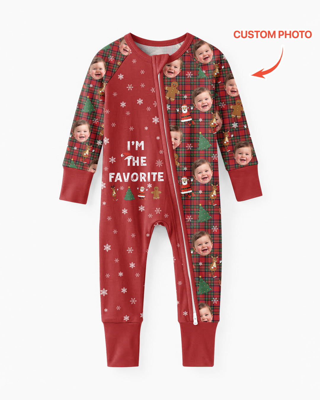 I'm The Favorite Christmas Funny Brother Sister Matching Bamboo Convertible Zippy