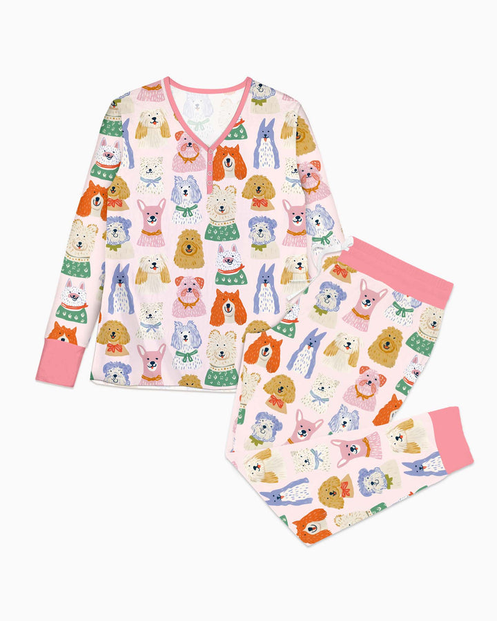 Puppy Portrait Bamboo Women Pajama Set