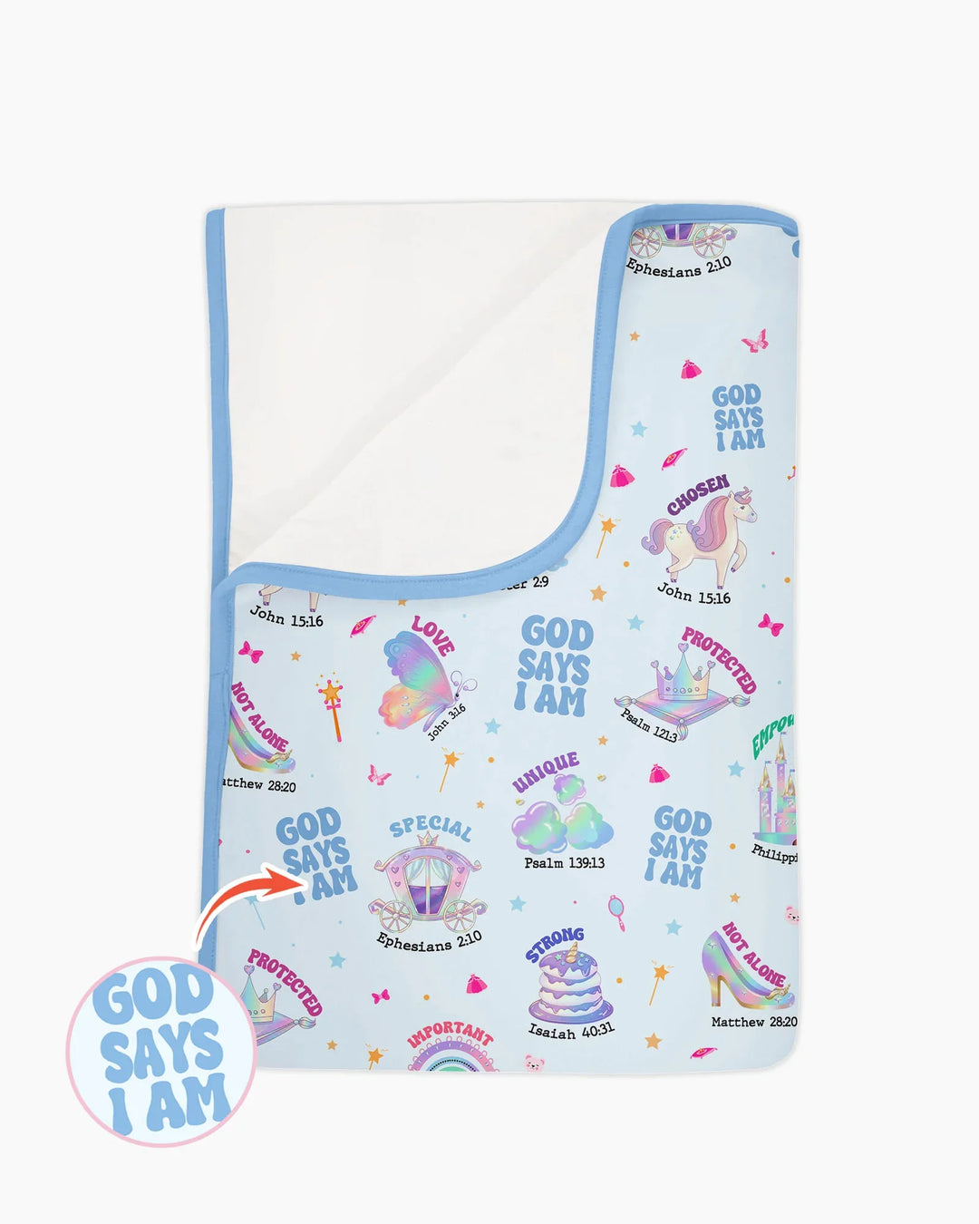 God Says I Am Girl Bamboo Blanket