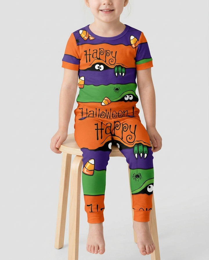 Happy Halloween Bamboo Two Piece Short Sleeve Pajama Set