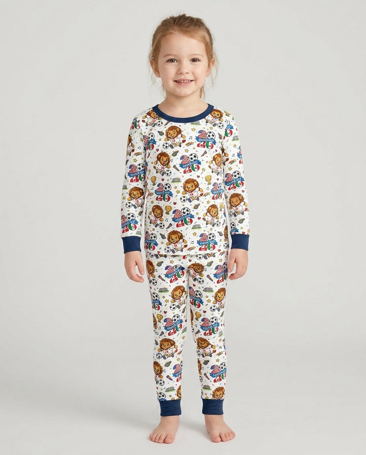 We Are The Champions Soccer Cup 2026 Bamboo Two Piece Long Sleeve Pajama Set