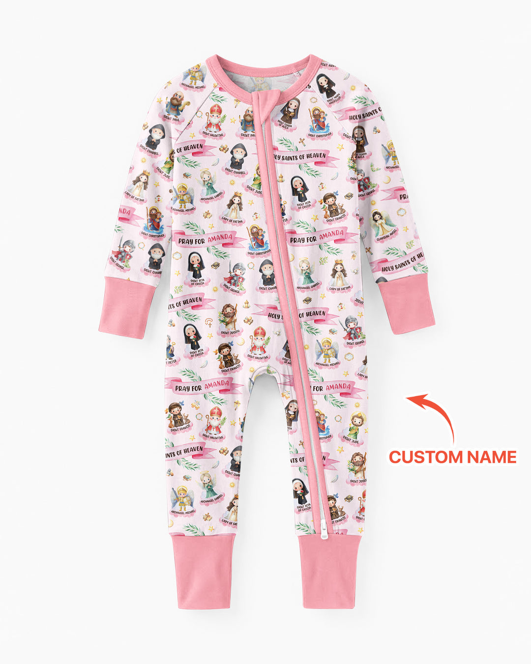 Holy Saints of Heaven Custom Name Bamboo Convertible Zippy