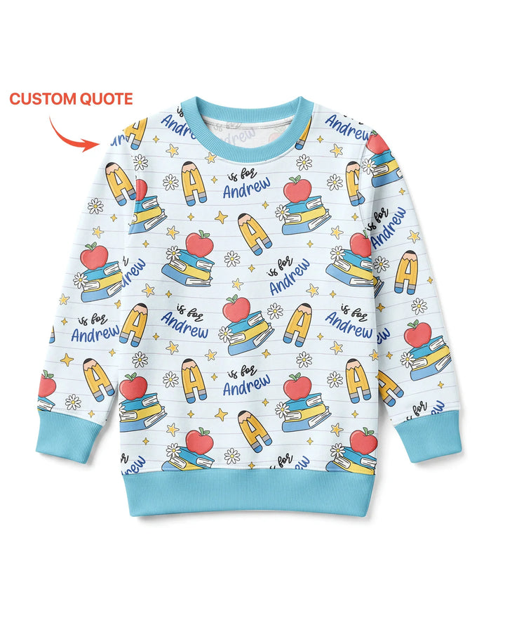 First Day of School Bamboo Crewneck Sweatshirt