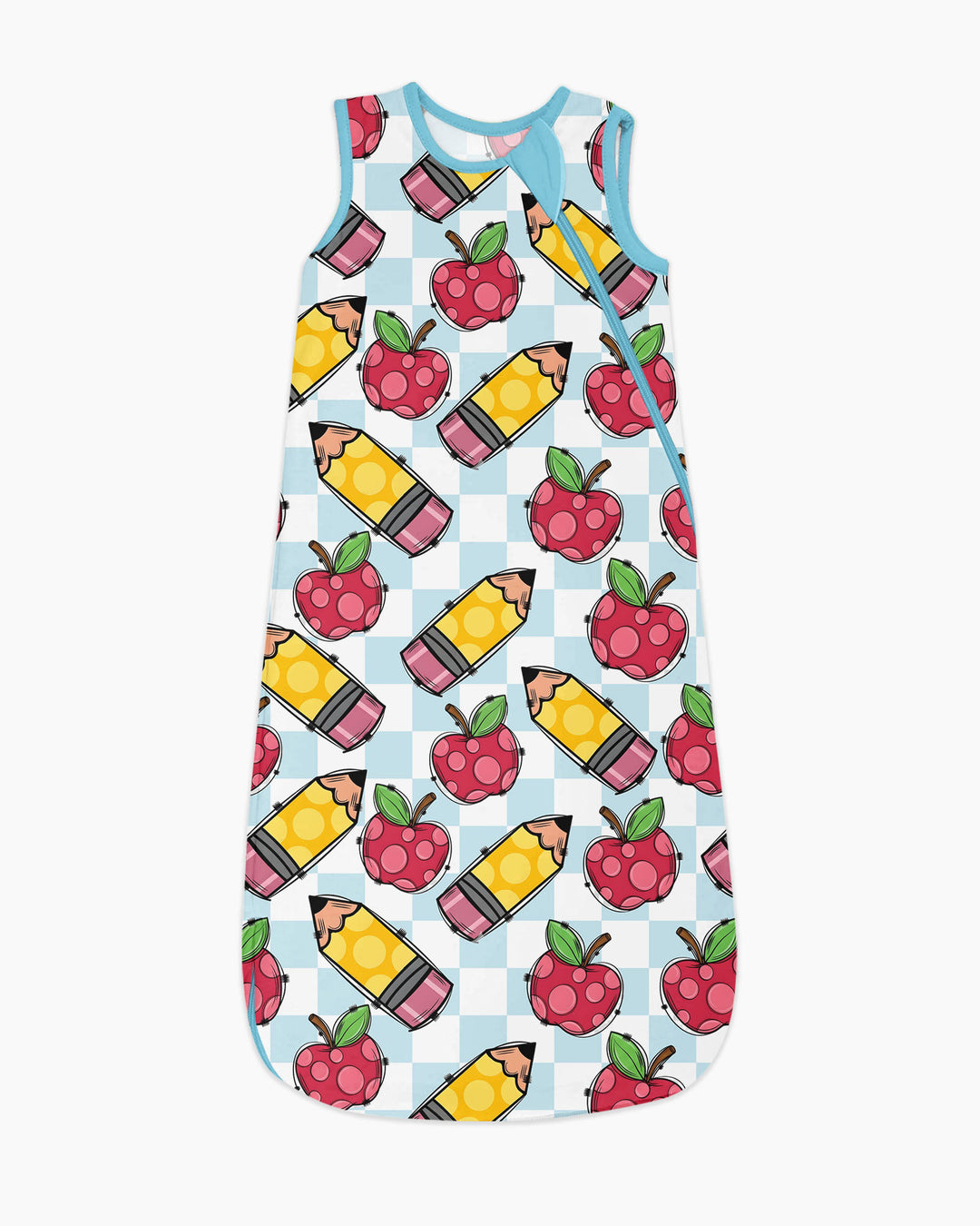 Checkered Apple Scribbles Bamboo Sleep Bag