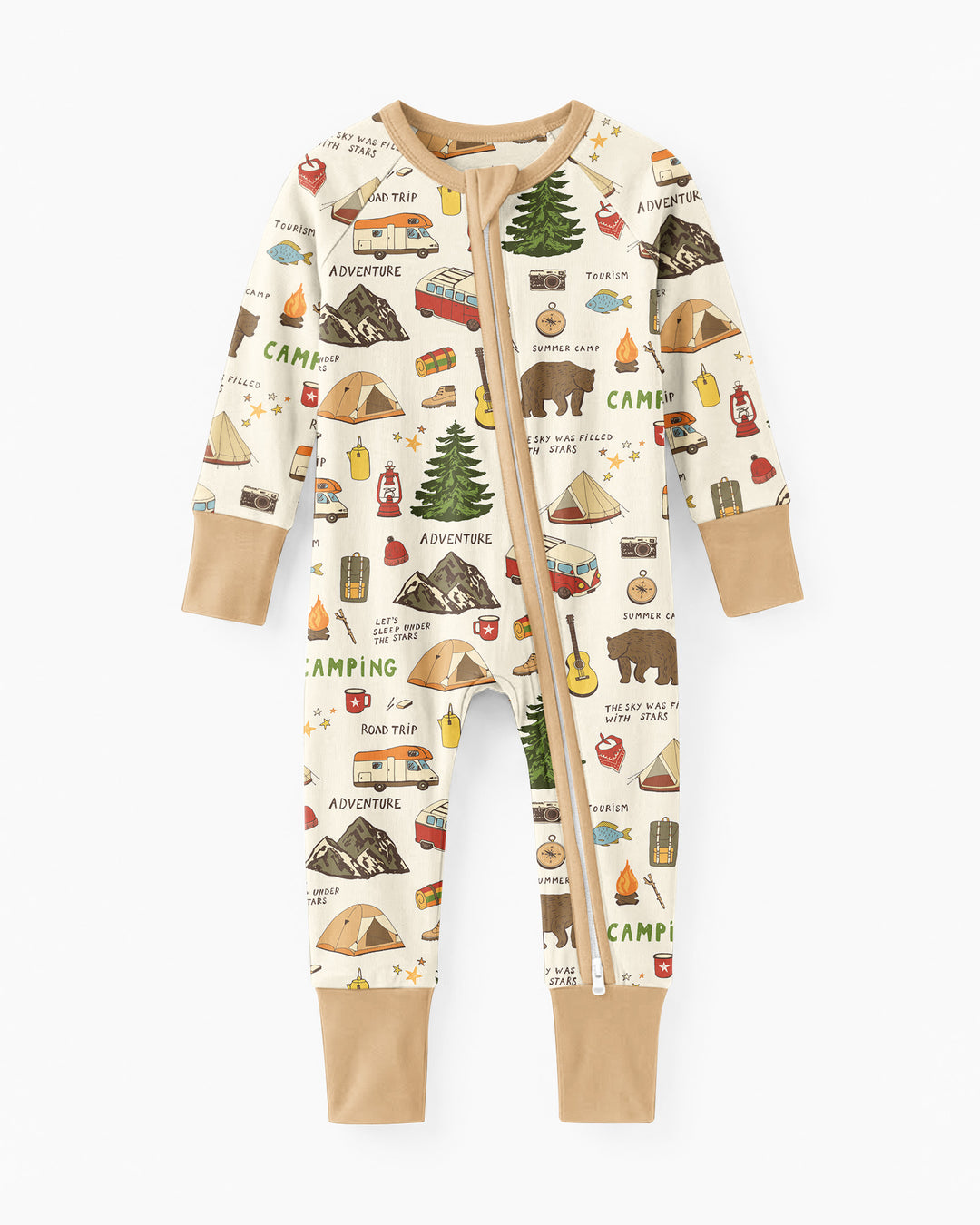 Outdoor Camping Adventure Family Matching Bamboo Convertible Zippy