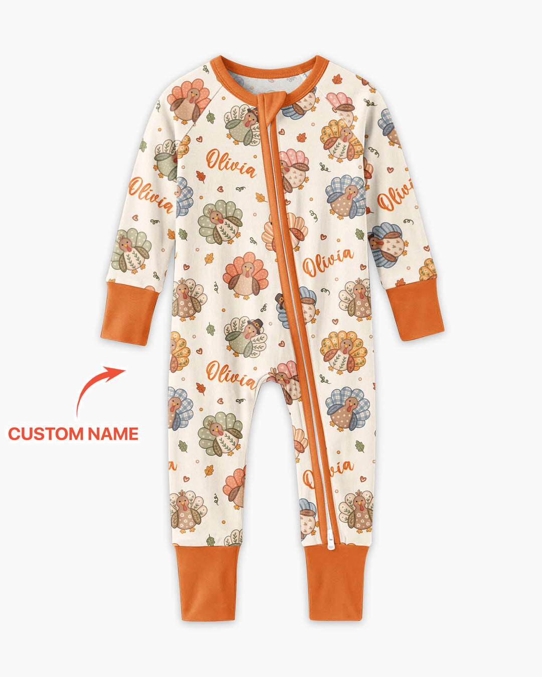 Custom Name Boho Turkey Bamboo Convertible Zippy