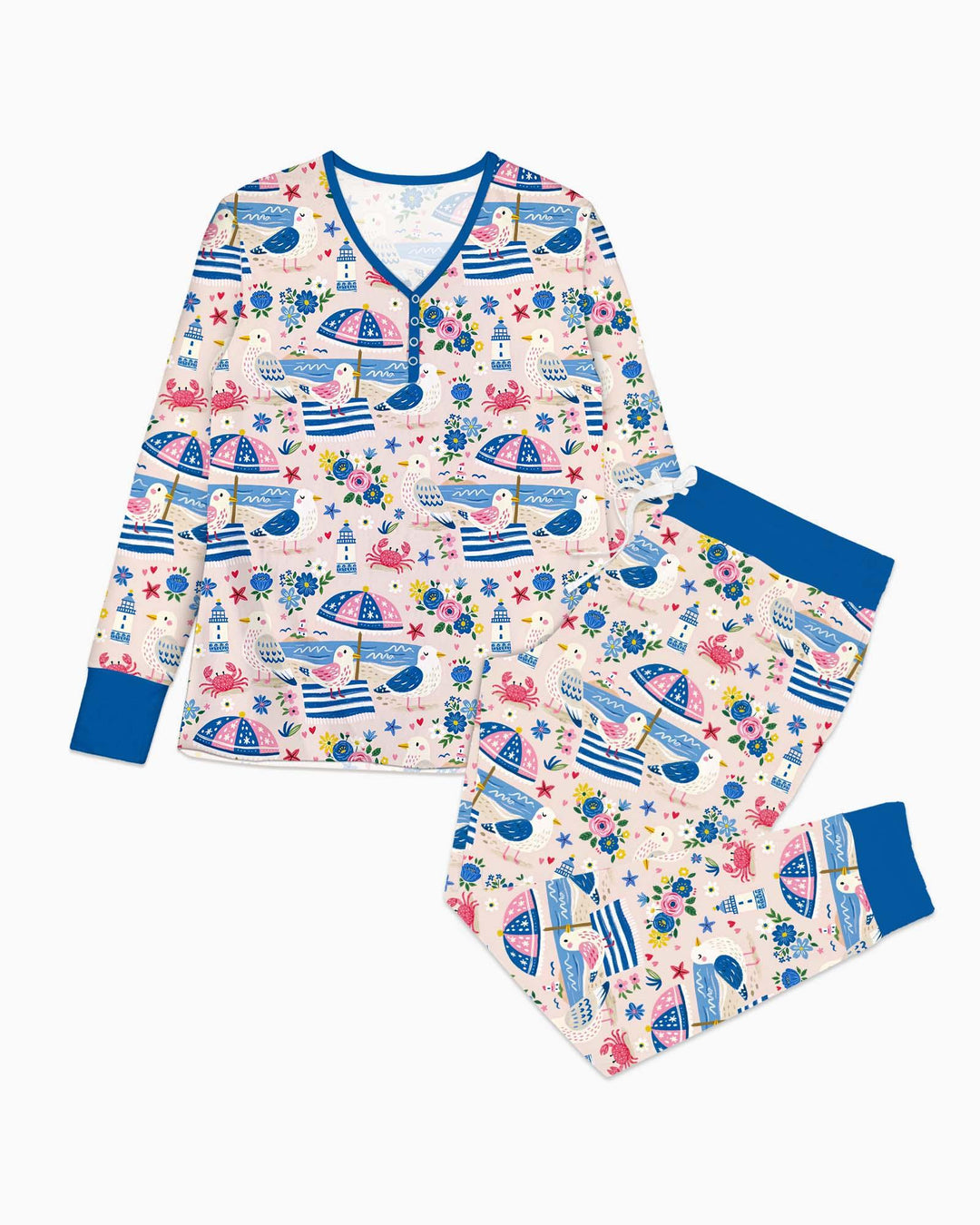 A Day At The Shore Bamboo Women Pajama Set