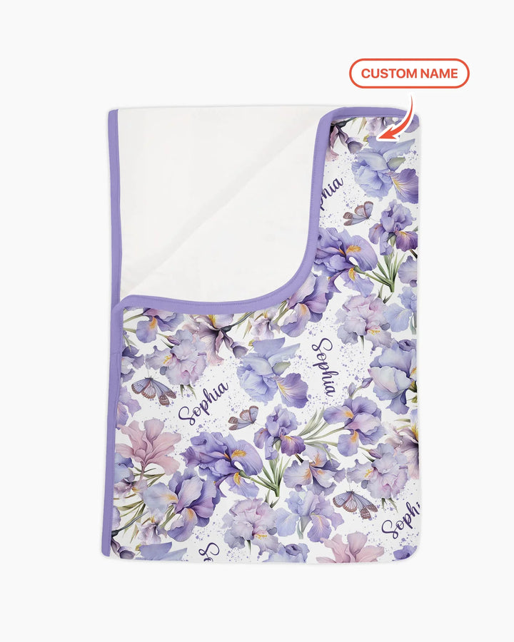 Custom Name Birth Month Flowers Bamboo Blanket