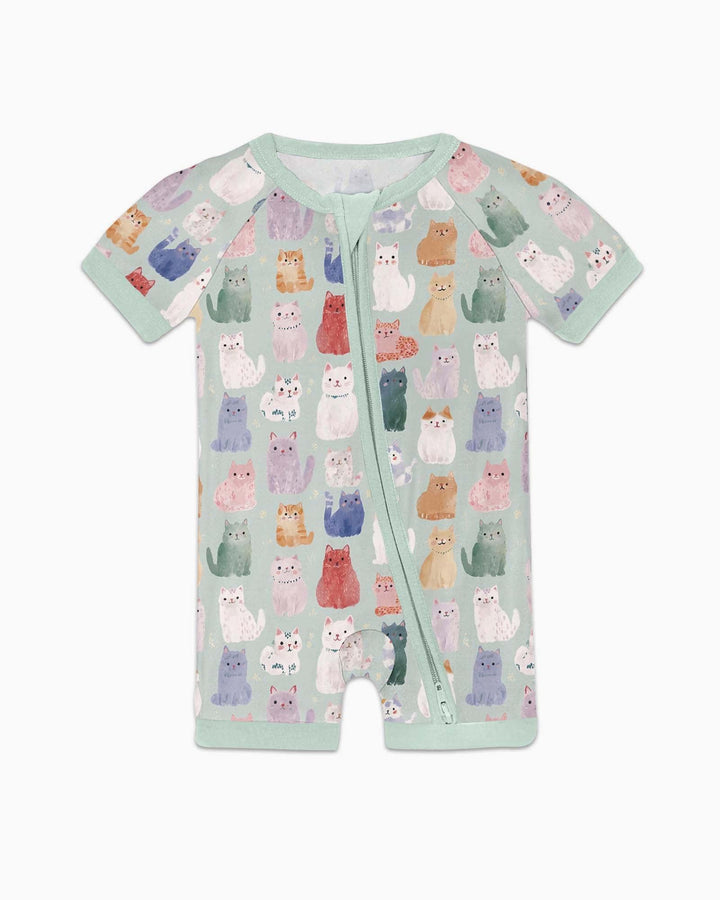 Enchanted Happy Kitty Family Matching Bamboo Shorty Zippy