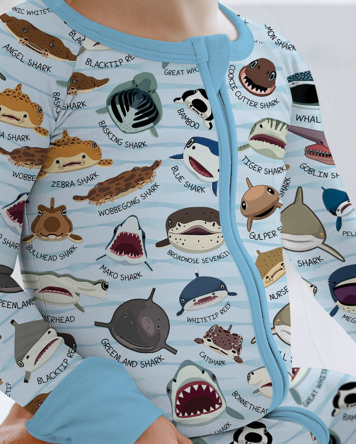 Shark Faces Bamboo Convertible Zippy