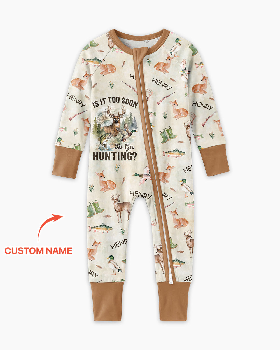 Is It Too Soon To Go Hunting Custom Name Bamboo Convertible Zippy