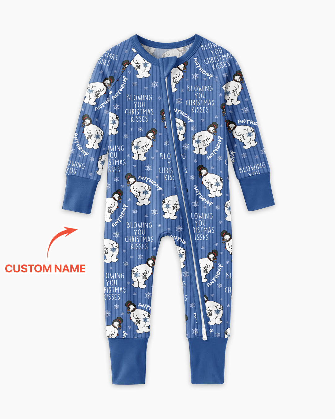 Blowing You Christmas Kisses Bamboo Convertible Zippy