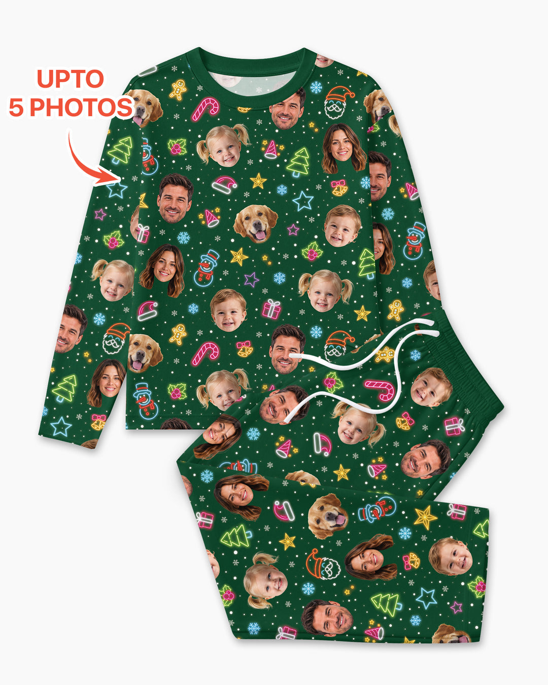 Christmas Faces Bamboo Men's Pajama Set