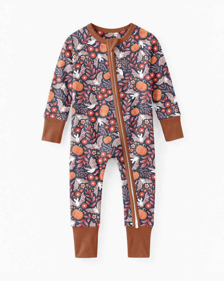 Bat Pumpkin Floral Halloween Bamboo Convertible Zippy