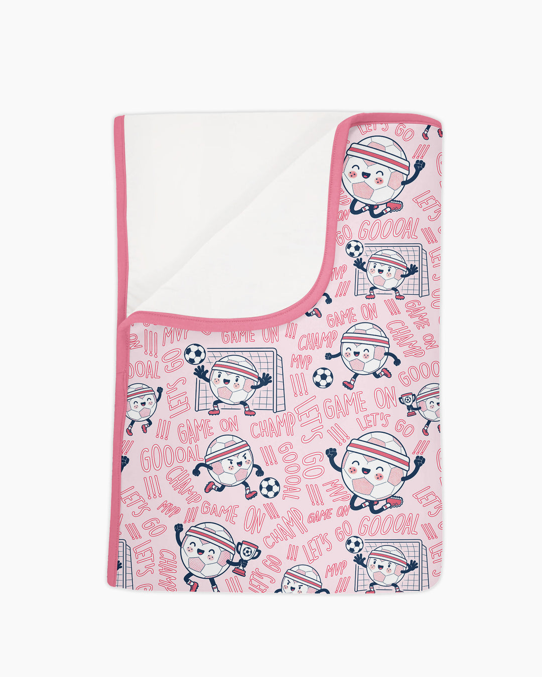 Happy Soccer Ball Family Matching Bamboo Blanket