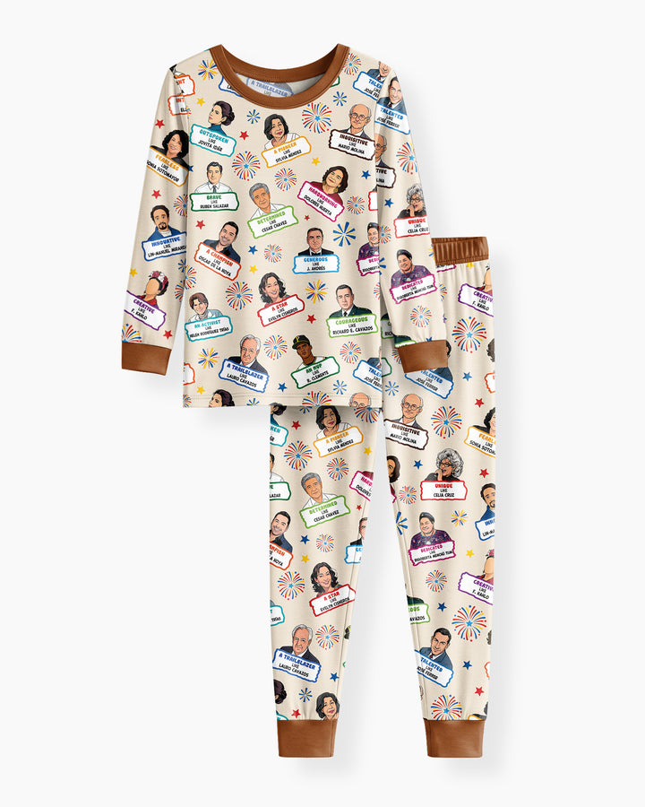 Template Bamboo Two Piece Long Sleeve Pyjamas Set