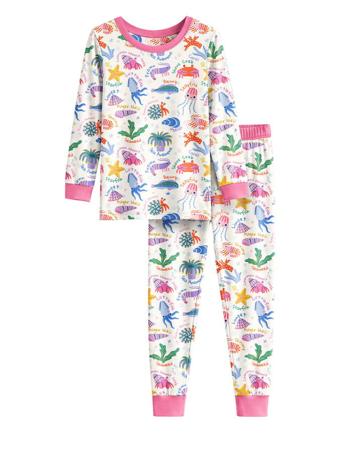 Tide Pool Pals Bamboo Two Piece Long Sleeve Pajama Set