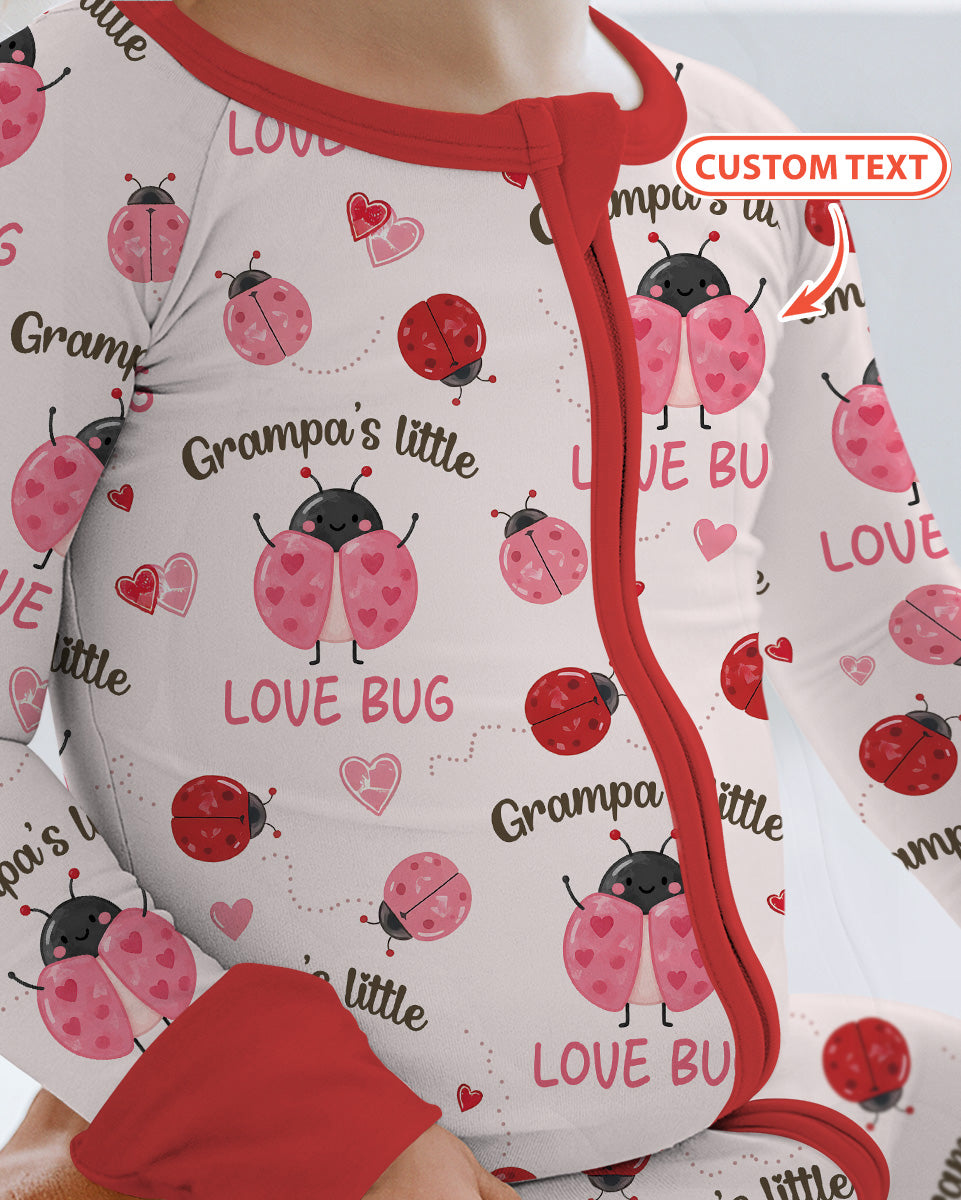 Personalized Grandma's Little Love Bug Bamboo Convertible Zippy