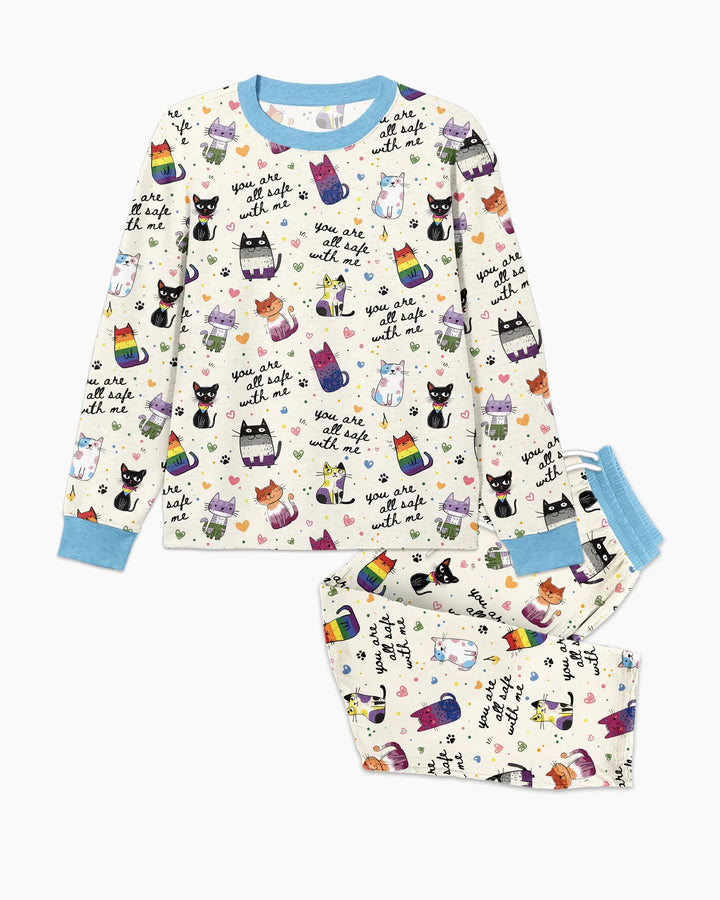 Loved & Safe Kitties Family Matching Bamboo Men's Pajama Set