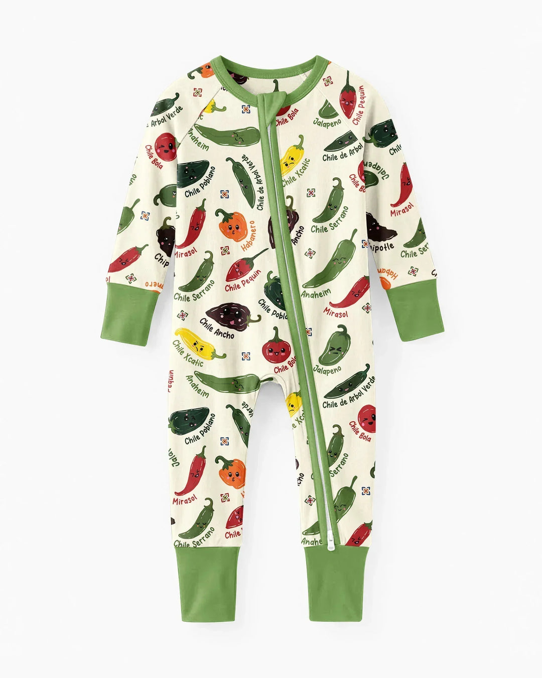 Kawaii  Mexican Chiles Bamboo Convertible Zippy