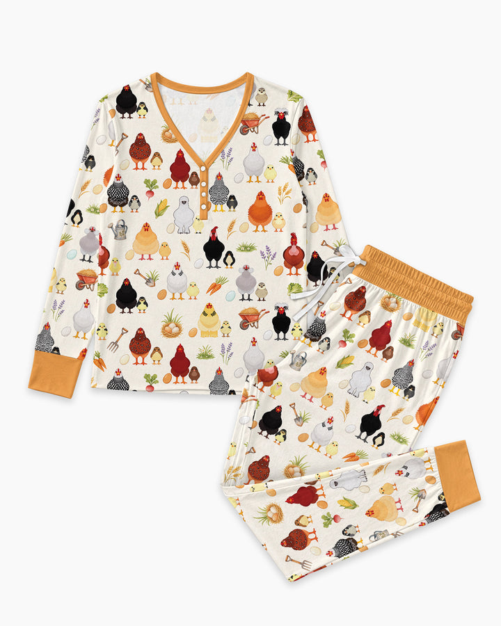 Chicks & Eggs Bamboo Women Pajama Set