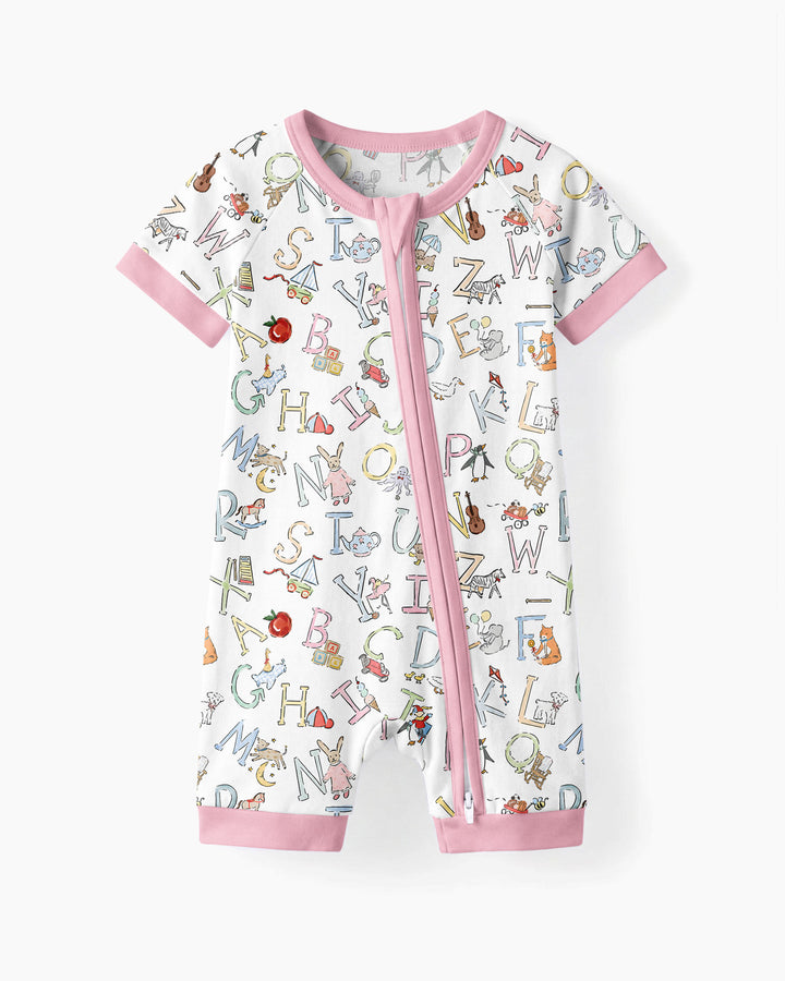ABC Whimsy Bamboo Shorty Zippy