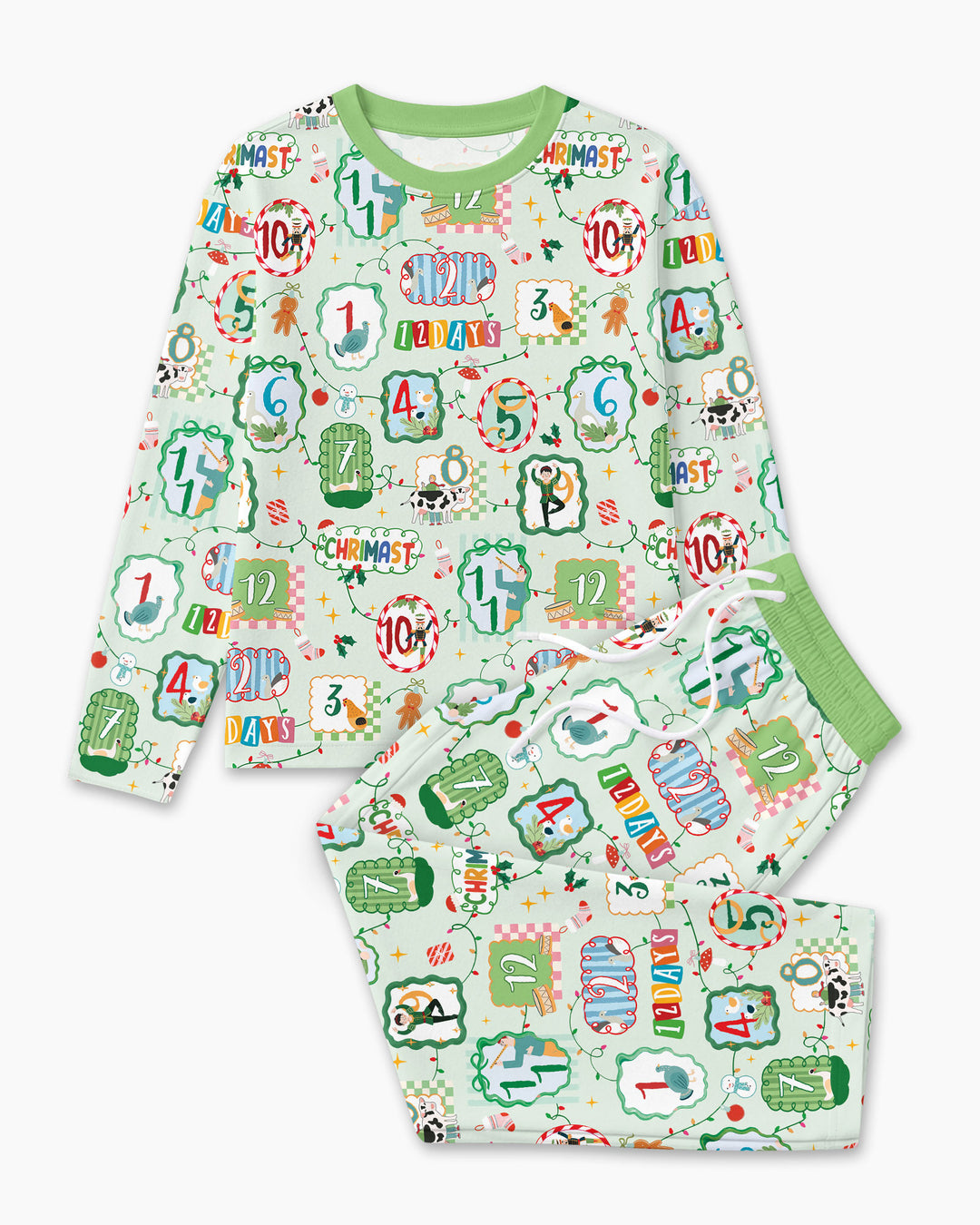 12 Christmas Prayers Bamboo Men's Pajama Set
