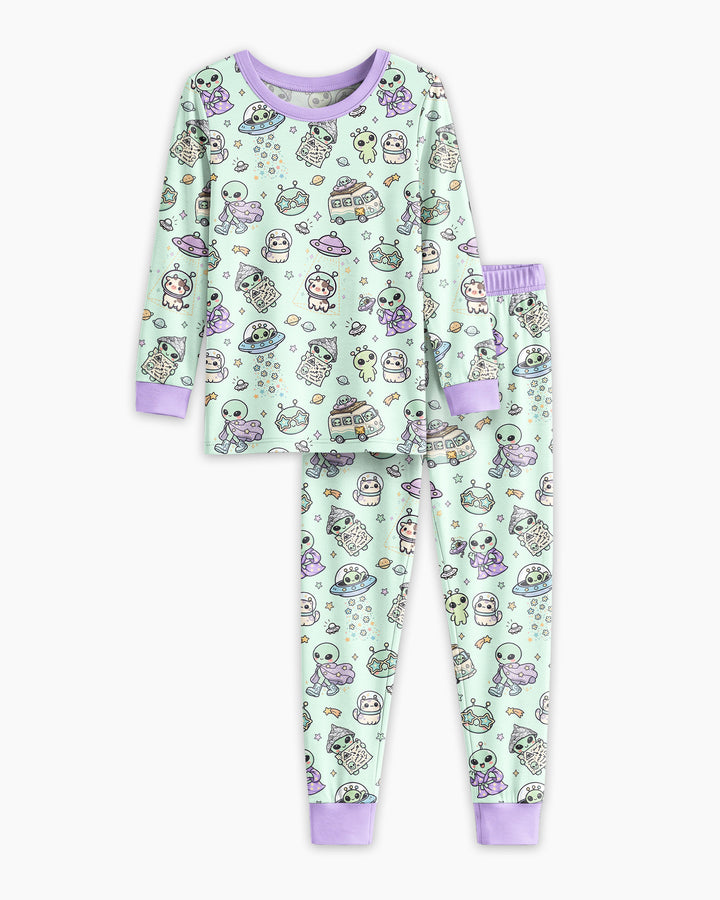 Little Alien Explorer Bamboo Two Piece Long Sleeve Pajama Set