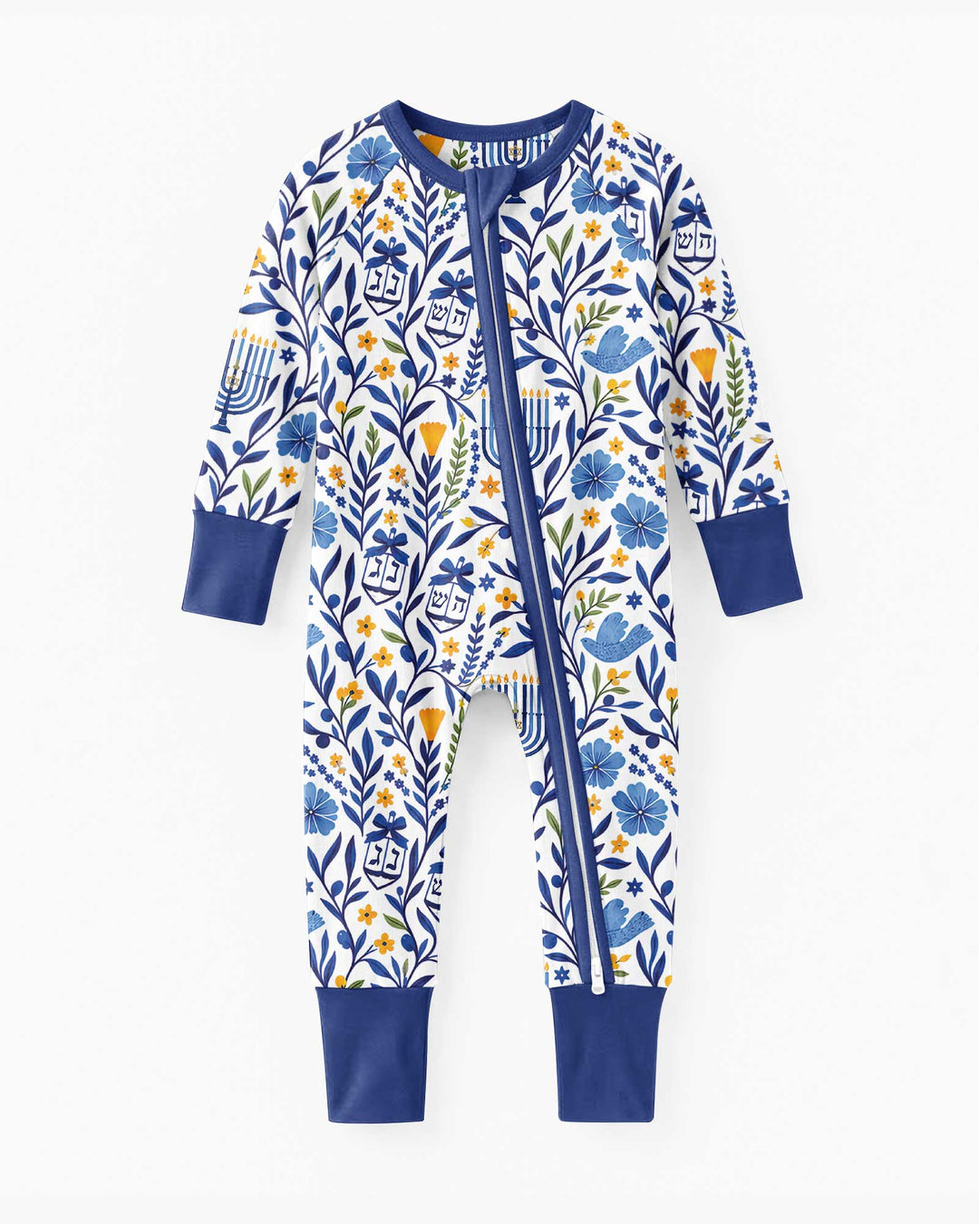 Hanukkah Toile Bamboo Convertible Zippy