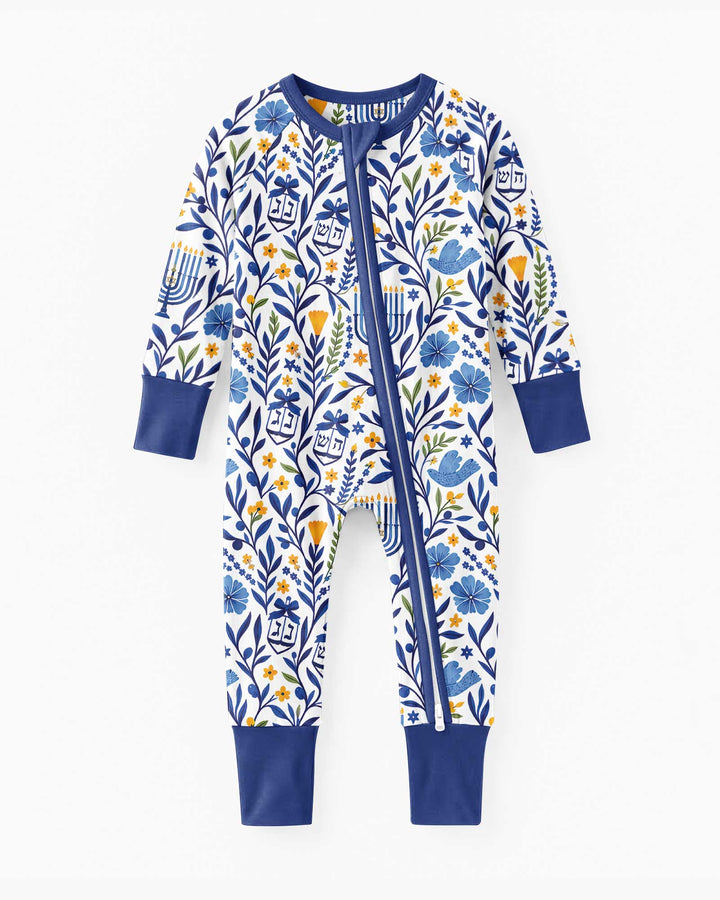 Hanukkah Toile Bamboo Convertible Zippy