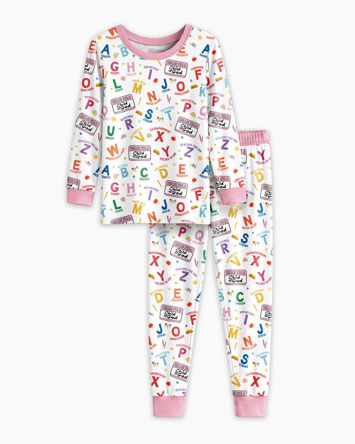 I'm A Child Of God ABCs Bamboo Two Piece Long Sleeve Pajama Set