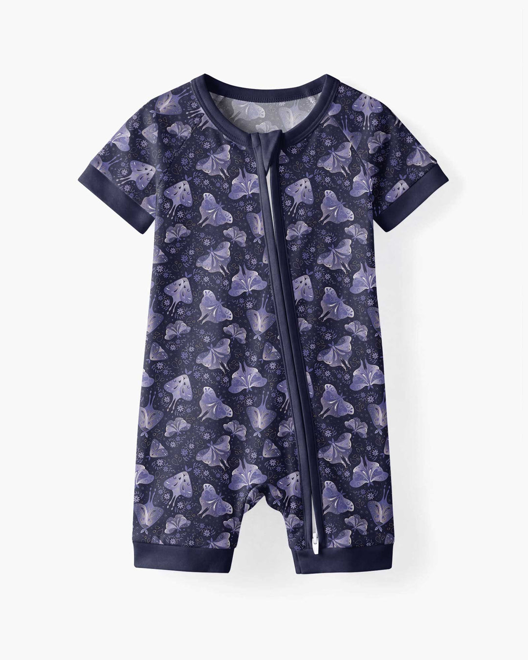 Very Peri Moths Bamboo Shorty Zippy