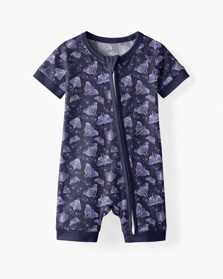 Very Peri Moths Bamboo Shorty Zippy