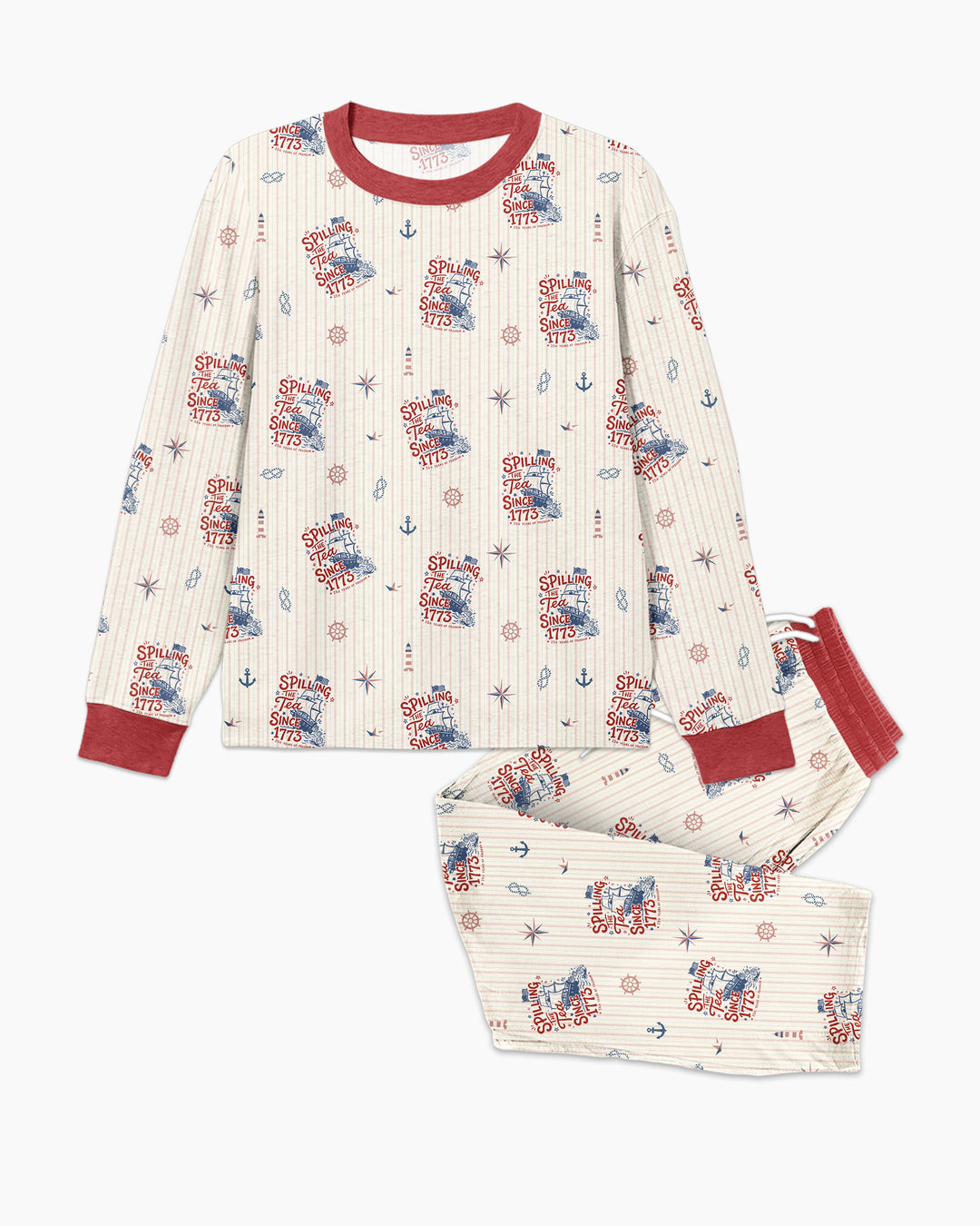 Spilling The Tea Since 1773 Family Matching Bamboo Men's Pajama Set