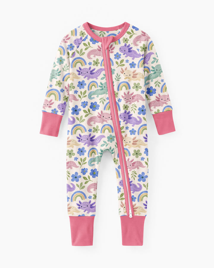 Axolotl Rainbow Bamboo Convertible Zippy