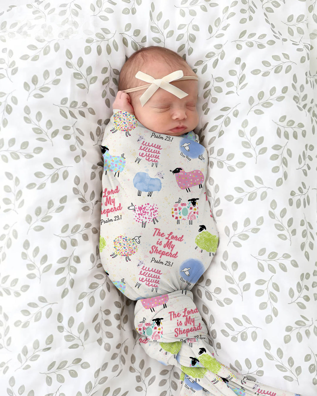 The Lord Is My Shepherd Psalm 23 Swaddle Blanket