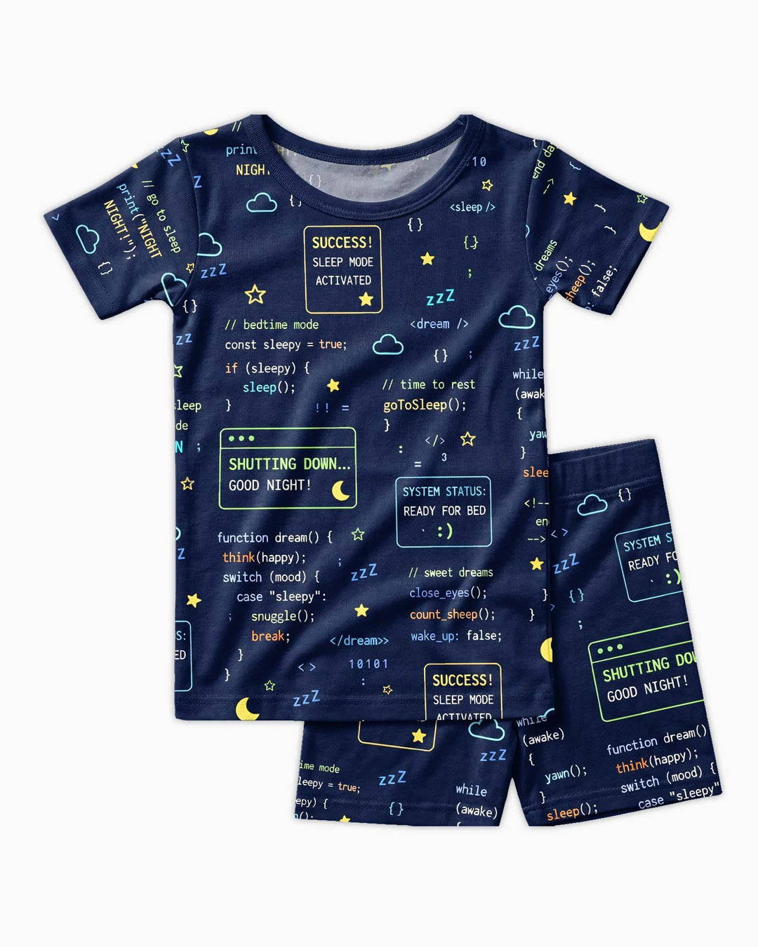It Techy Job Matching Dad and Son Bamboo Two Piece Short Sleeve Shorts Pajama Set