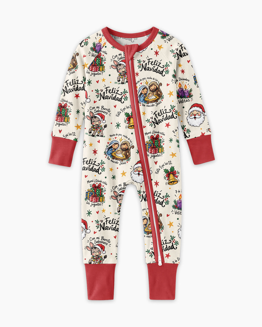 Whimsical Feliz Navidad Christmas Bamboo Convertible Zippy