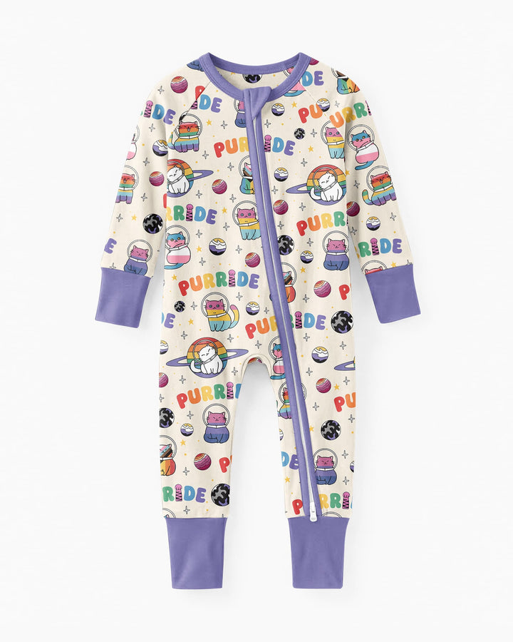 Rainbow Space Cats Family Matching Bamboo Convertible Zippy