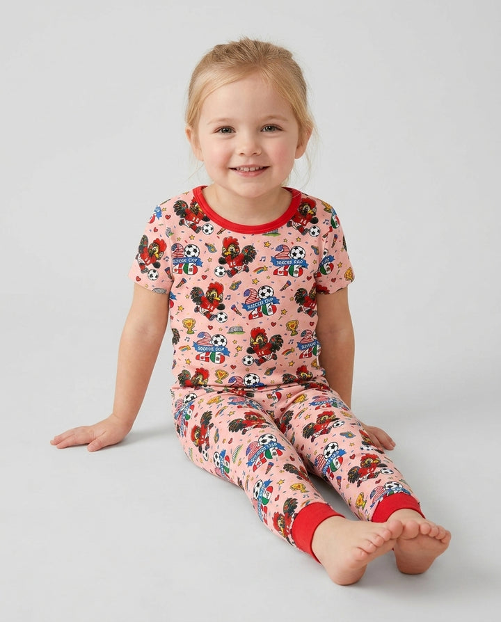 We Are The Champions Soccer Cup 2026 Bamboo Two Piece Short Sleeve Pajama Set