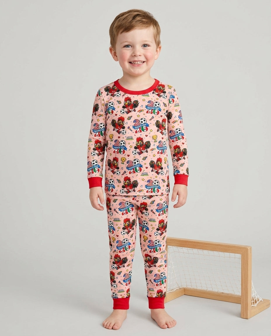 We Are The Champions Soccer Cup 2026 Bamboo Two Piece Long Sleeve Pajama Set