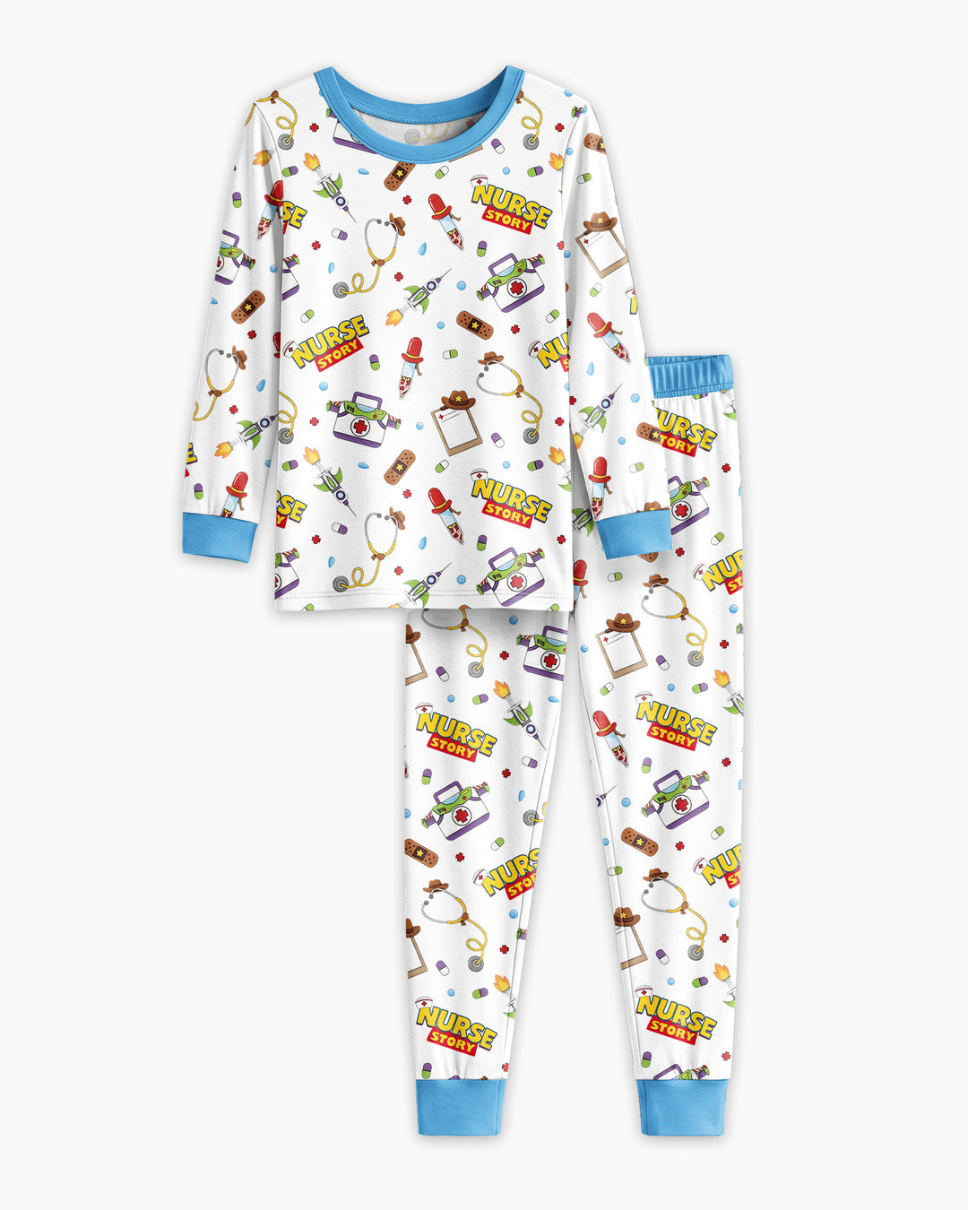 Nurse Story Bamboo Two Piece Long Sleeve Pajama Set